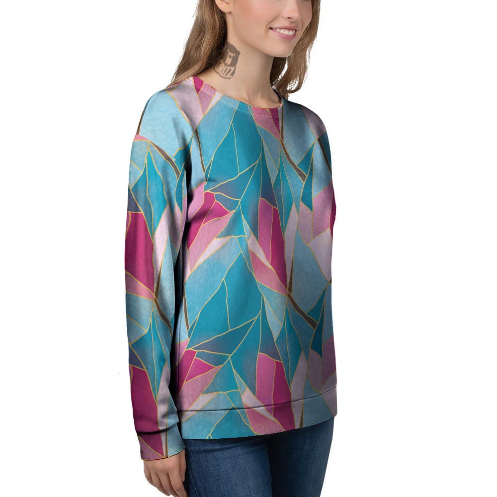 Tulip Polygon Print Pattern Women's Sweatshirt-grizzshop