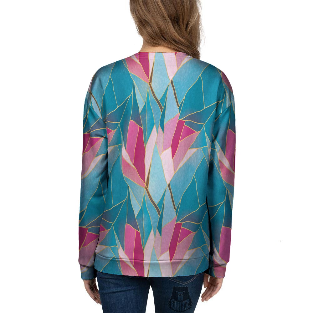 Tulip Polygon Print Pattern Women's Sweatshirt-grizzshop