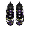 Tulip Purple And White Print Pattern Black Sneaker-grizzshop