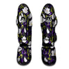 Tulip Purple And White Print Pattern Muay Thai Shin Guards-grizzshop