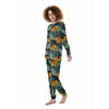 Tulip Spring Yellow Print Pattern Women's Pajamas-grizzshop