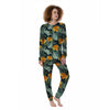 Tulip Spring Yellow Print Pattern Women's Pajamas-grizzshop