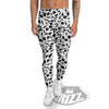 Tulip White And Black Print Pattern Men's Leggings-grizzshop