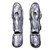 Tulip White Print Pattern Muay Thai Shin Guards-grizzshop