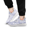 Tulip White Print Pattern White Athletic Shoes-grizzshop