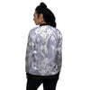 Tulip White Print Pattern Women's Bomber Jacket-grizzshop