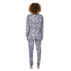 Tulip White Print Pattern Women's Pajamas-grizzshop