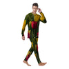 Tulip Yellow And Red Print Men's Pajamas-grizzshop