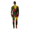 Tulip Yellow And Red Print Men's Pajamas-grizzshop