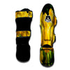 Tulip Yellow Print Muay Thai Shin Guards-grizzshop