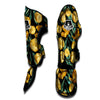 Tulip Yellow Print Pattern Muay Thai Shin Guards-grizzshop