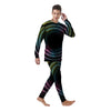 Tunnel Lights Teal And Pink Print Men's Pajamas-grizzshop