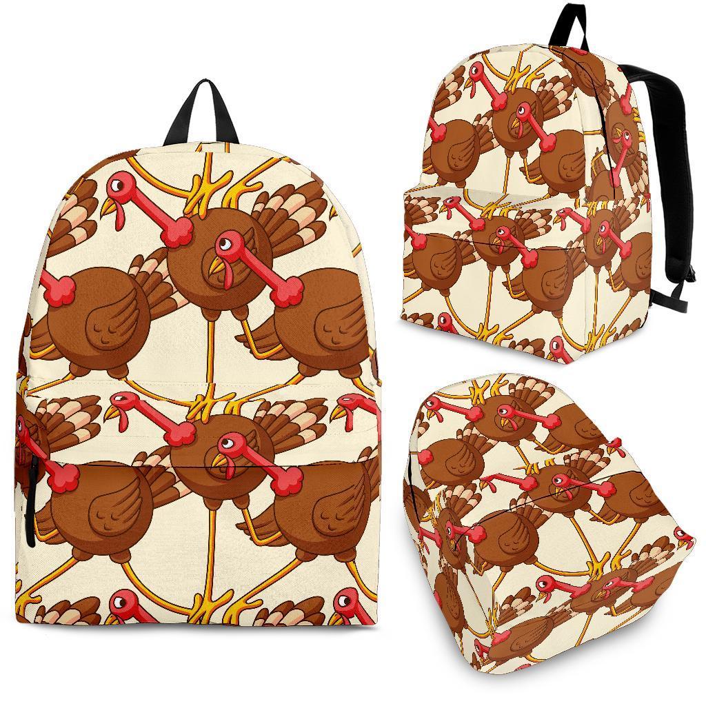 Turkey Thankgiving Pattern Print Backpack-grizzshop