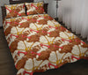 Turkey Thankgiving Pattern Print Bed Set Quilt-grizzshop