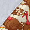 Turkey Thankgiving Pattern Print Blanket-grizzshop