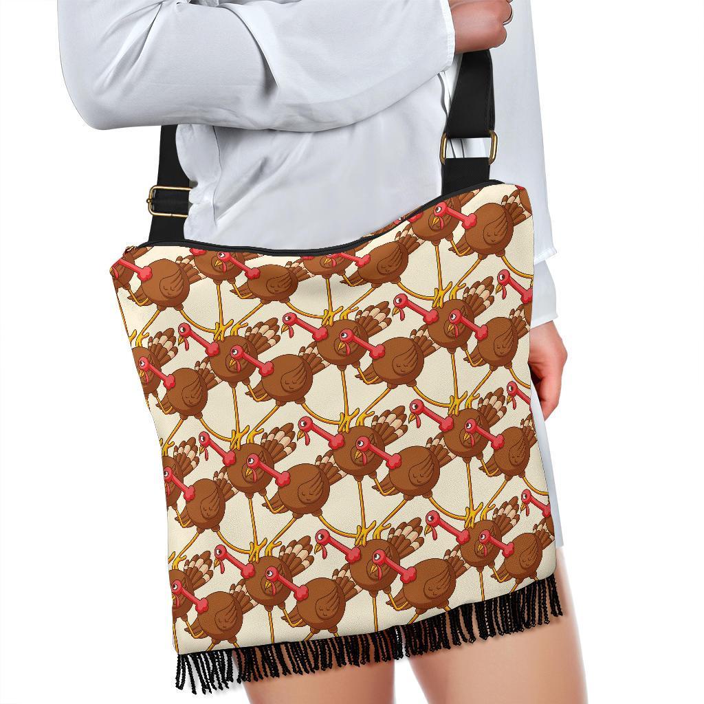 Turkey Thankgiving Pattern Print Crossbody bags-grizzshop