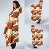 Turkey Thankgiving Pattern Print Hooded Blanket-grizzshop