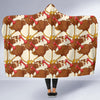 Turkey Thankgiving Pattern Print Hooded Blanket-grizzshop