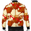 Turkey Thankgiving Pattern Print Men's Bomber Jacket-grizzshop