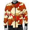 Turkey Thankgiving Pattern Print Men's Bomber Jacket-grizzshop