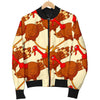 Turkey Thankgiving Pattern Print Men's Bomber Jacket-grizzshop