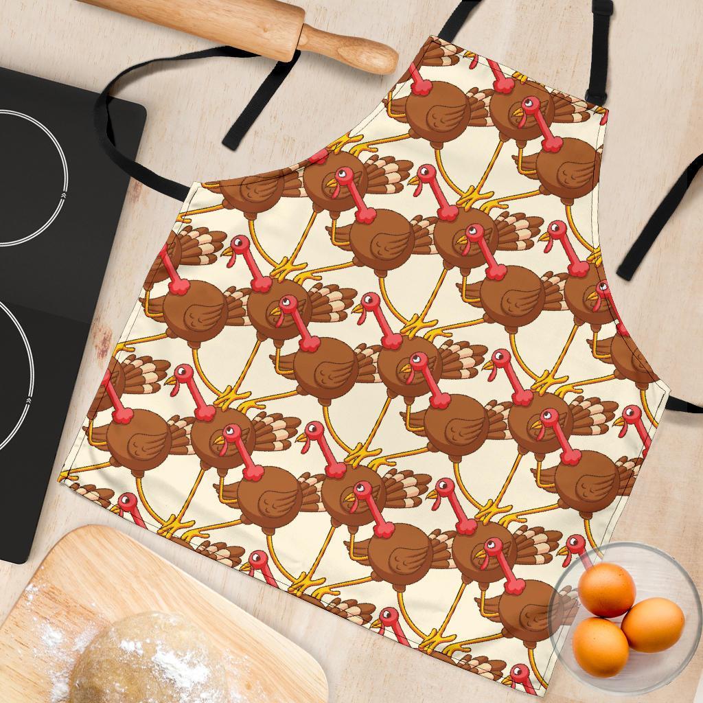 Turkey Thankgiving Pattern Print Women's Apron-grizzshop