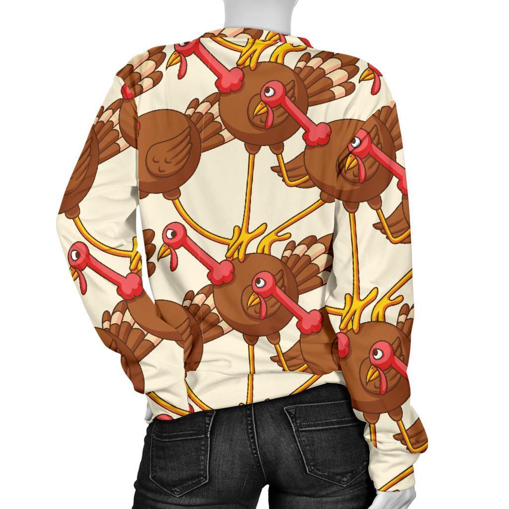 Turkey Thankgiving Pattern Print Women's Sweatshirt-grizzshop