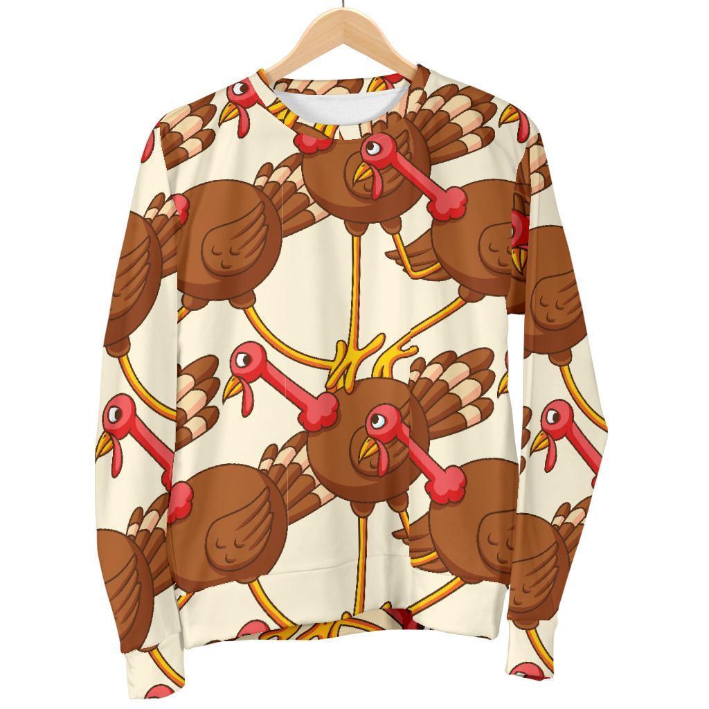 Turkey Thankgiving Pattern Print Women's Sweatshirt-grizzshop