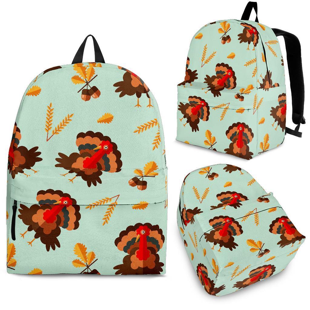 Turkey Thankgiving Print Pattern Backpack-grizzshop