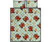 Turkey Thankgiving Print Pattern Bed Set Quilt-grizzshop