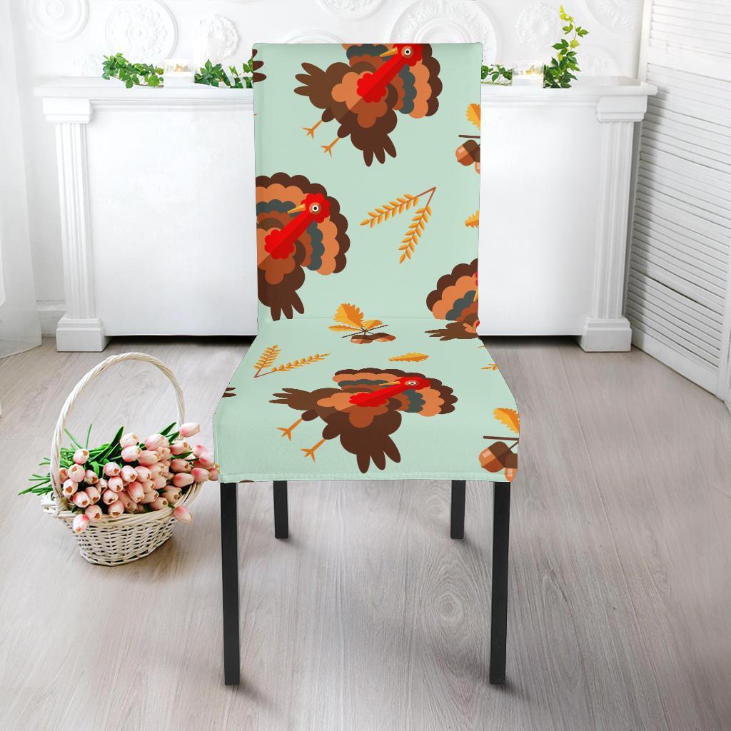 Turkey Thankgiving Print Pattern Chair Cover-grizzshop