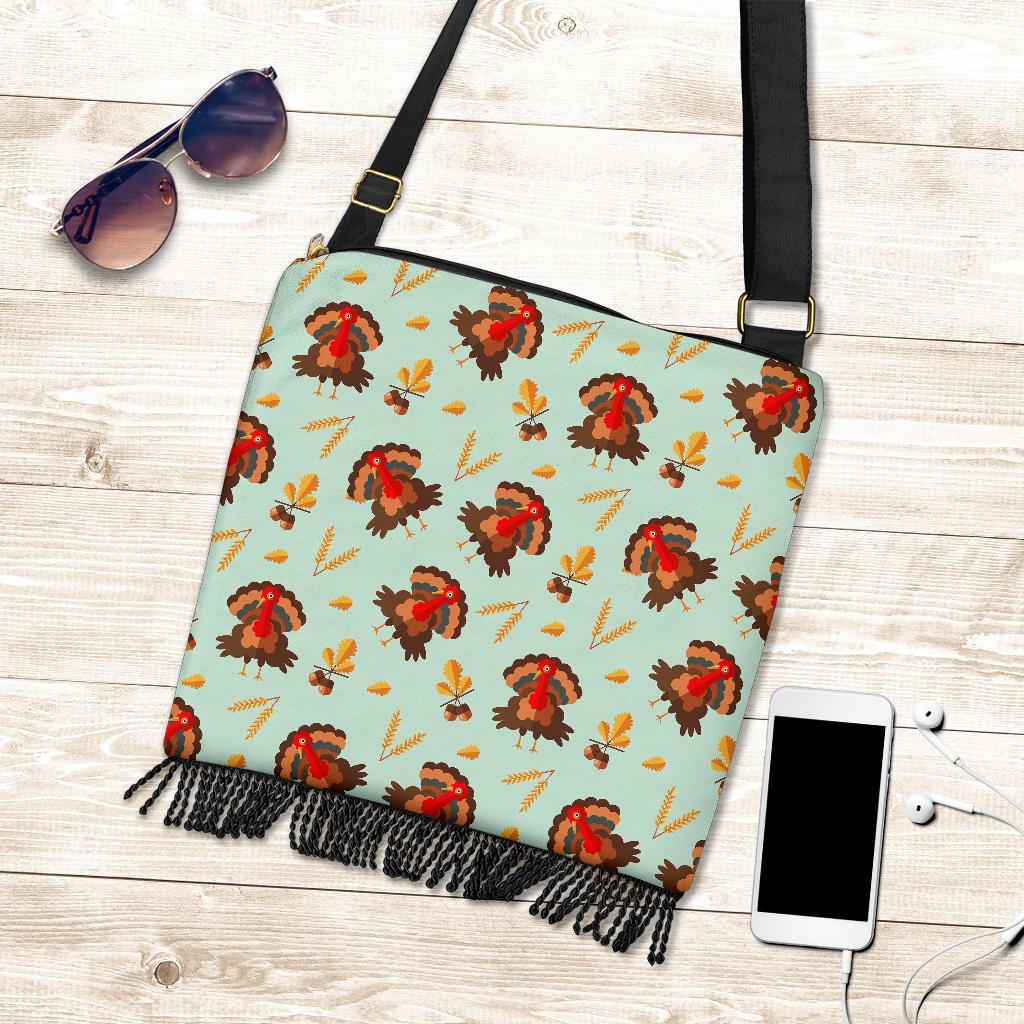 Turkey Thankgiving Print Pattern Crossbody bags-grizzshop