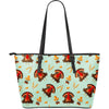 Turkey Thankgiving Print Pattern Leather Tote Bag-grizzshop