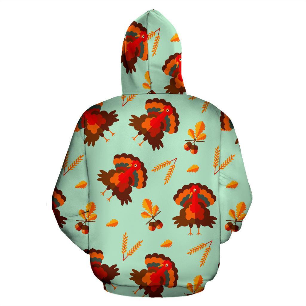 Turkey Thankgiving Print Pattern Men Women Pullover Hoodie-grizzshop