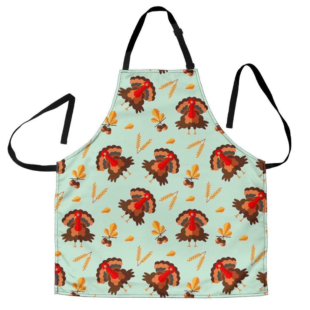 Turkey Thankgiving Print Pattern Men's Apron-grizzshop