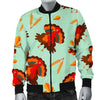 Turkey Thankgiving Print Pattern Men's Bomber Jacket-grizzshop