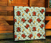 Turkey Thankgiving Print Pattern Quilt-grizzshop