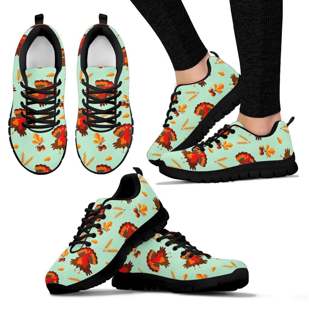 Turkey Thankgiving Print Pattern Sneaker Shoes For Men Women-grizzshop