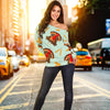 Turkey Thankgiving Print Pattern Women Off Shoulder Sweatshirt-grizzshop