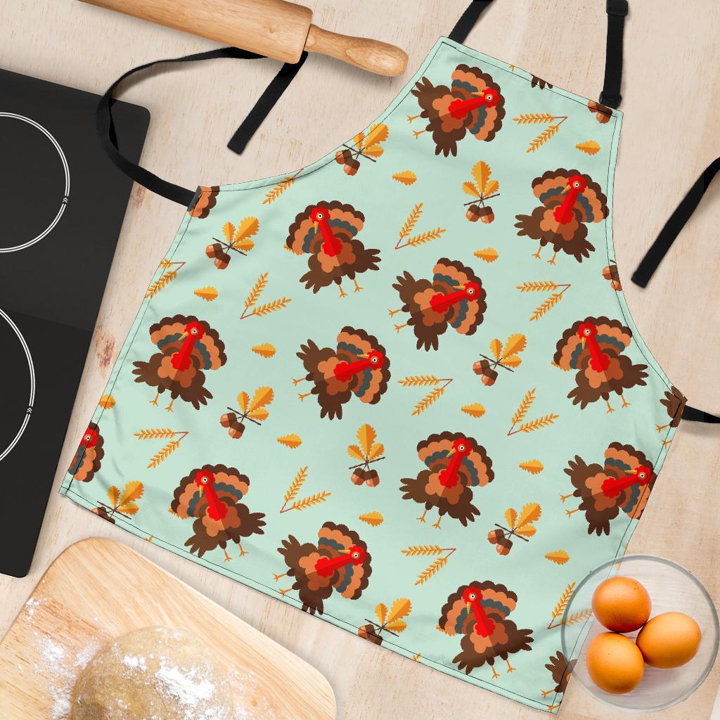 Turkey Thankgiving Print Pattern Women's Apron-grizzshop