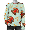 Turkey Thankgiving Print Pattern Women's Sweatshirt-grizzshop