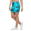 Turquoise Bubble Butterfly Print Mini Skirt-grizzshop