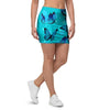 Turquoise Bubble Butterfly Print Mini Skirt-grizzshop