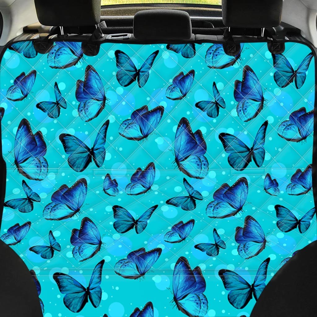 Turquoise Bubble Butterfly Print Pet Car Seat Cover-grizzshop