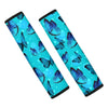 Turquoise Bubble Butterfly Print Seat Belt Cover-grizzshop