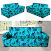 Turquoise Bubble Butterfly Print Sofa Cover-grizzshop