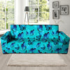 Turquoise Bubble Butterfly Print Sofa Cover-grizzshop