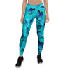 Turquoise Bubble Butterfly Print Women's Leggings-grizzshop