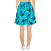 Turquoise Bubble Butterfly Print Women's Skirt-grizzshop