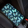 Turquoise Butterfly Print Car Console Cover-grizzshop